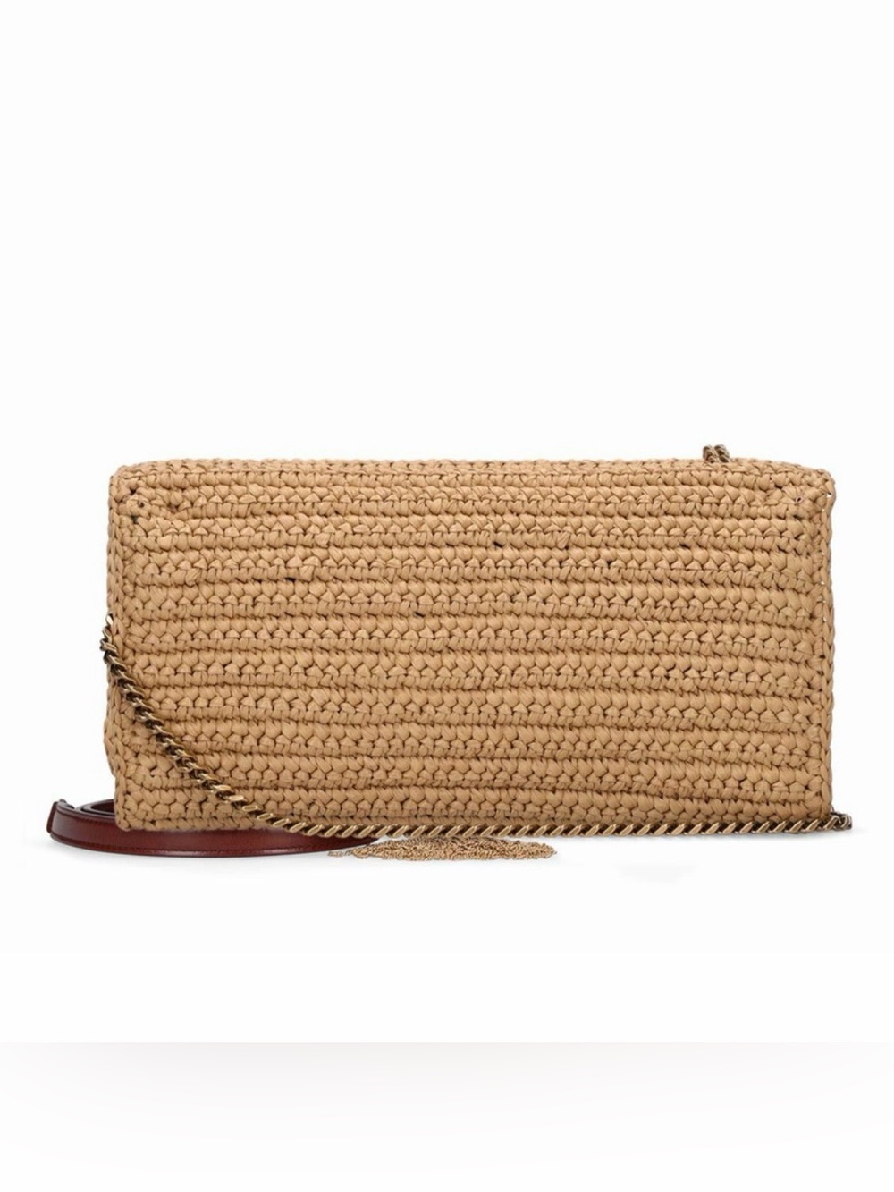 SAINT LAURENT Kate 99 tassel raffia shoulder bag crossbody bag clutch - Picture 7 of 11